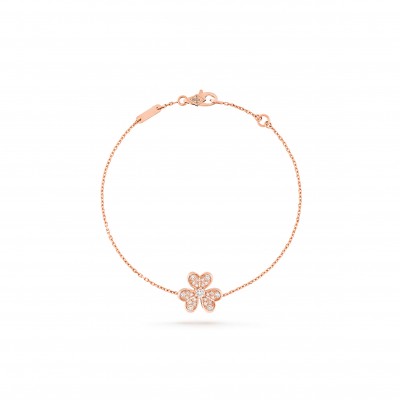 VAN CLEEF ARPELS FRIVOLE BRACELET, MINI MODEL - ROSE GOLD, DIAMOND  VCARP7RD00
